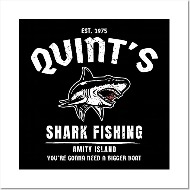 Quint's Shark Fishing - Amity Island 1975 Wall Art by FFAFFF